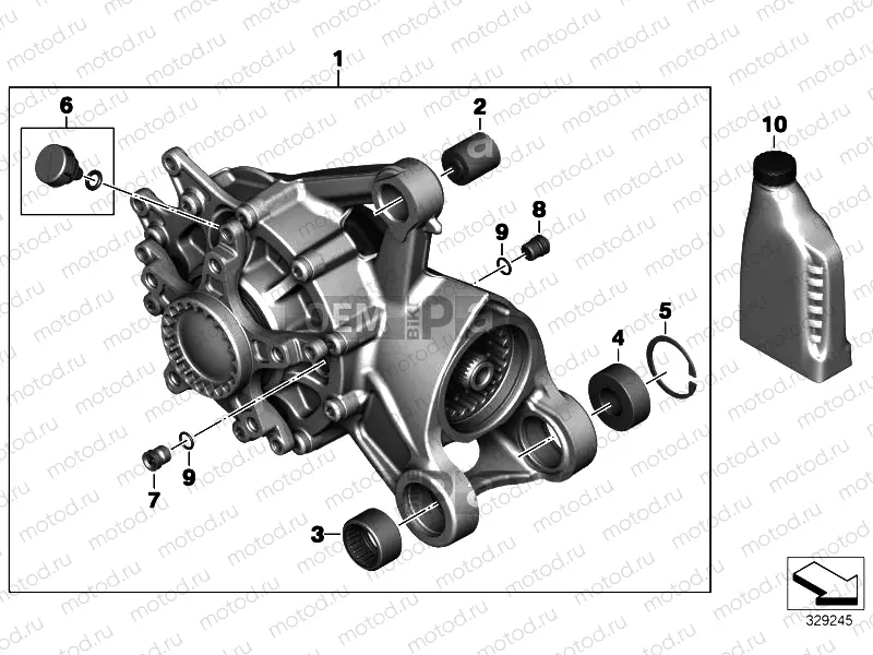 RIGHT-ANGLE GEARBOX, REAR