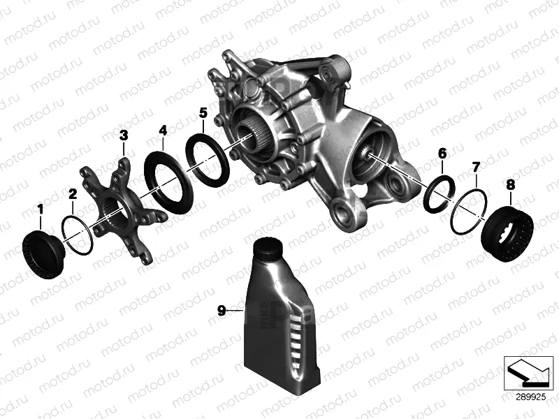 RIGHT-ANGLE GEARBOX, SINGLE PARTS
