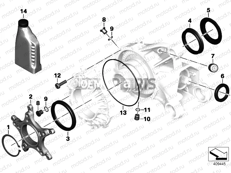 RIGHT-ANGLE GEARBOX, SINGLE PARTS