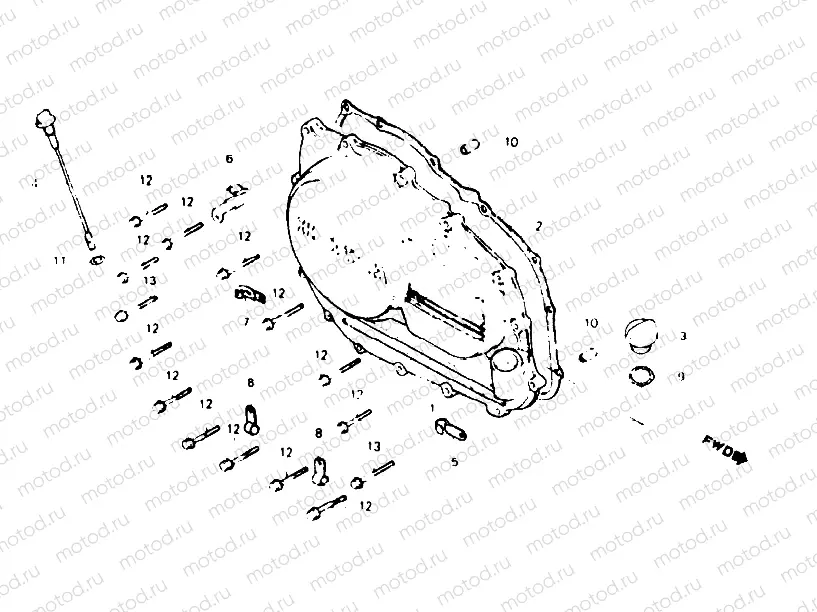 Right crankcase cover