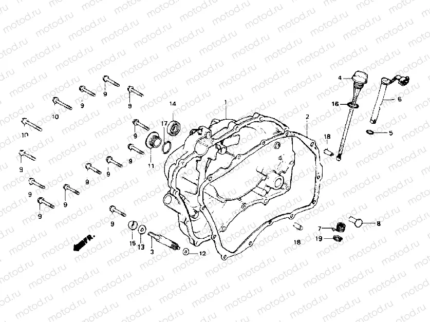 Right crankcase cover