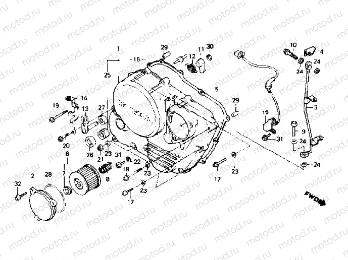 Right crankcase cover