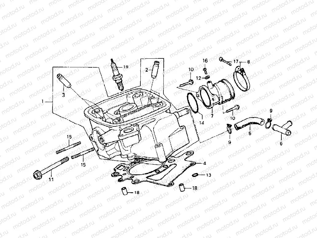Right cylinder head