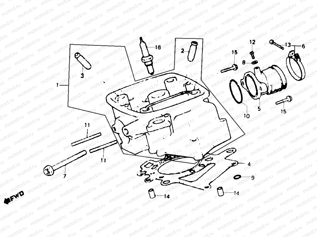 Right cylinder head
