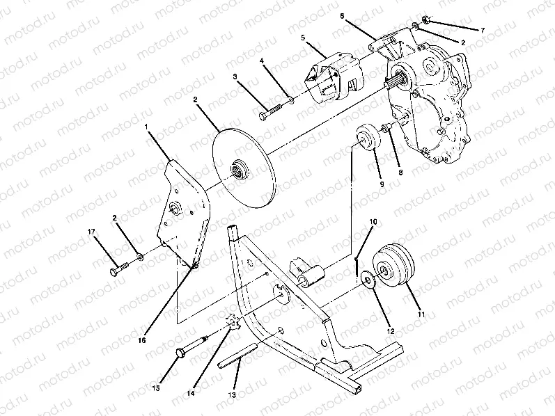 Right Hand Gearcase and Brake Mounting (4914781478029A) | Right Hand Gearcase and Brake Mounting (4914781478029A)