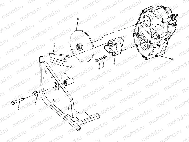Right Hand Gearcase and Brake Mounting (4916341634029A) | Right Hand Gearcase and Brake Mounting (4916341634029A)