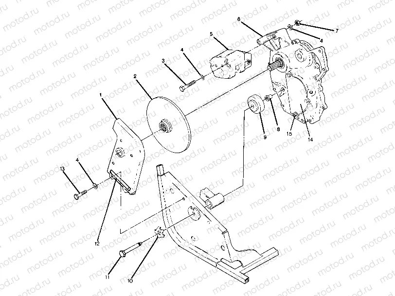 Right Hand Gearcase and Brake Mounting (4918411841029A) | Right Hand Gearcase and Brake Mounting (4918411841029A)