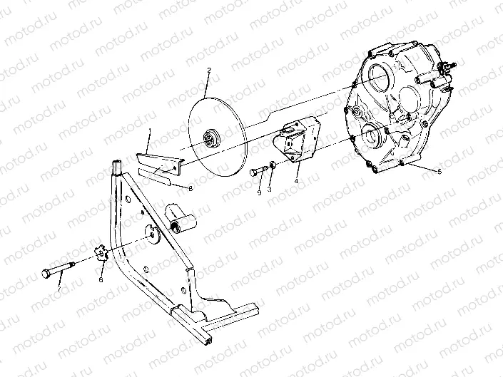 RIGHT HAND GEARCASE and BRAKE MOUNTING  TRAIL BLAZER (4919761976029A) | RIGHT HAND GEARCASE and BRAKE MOUNTING  TRAIL BLAZER (4919761976029A)