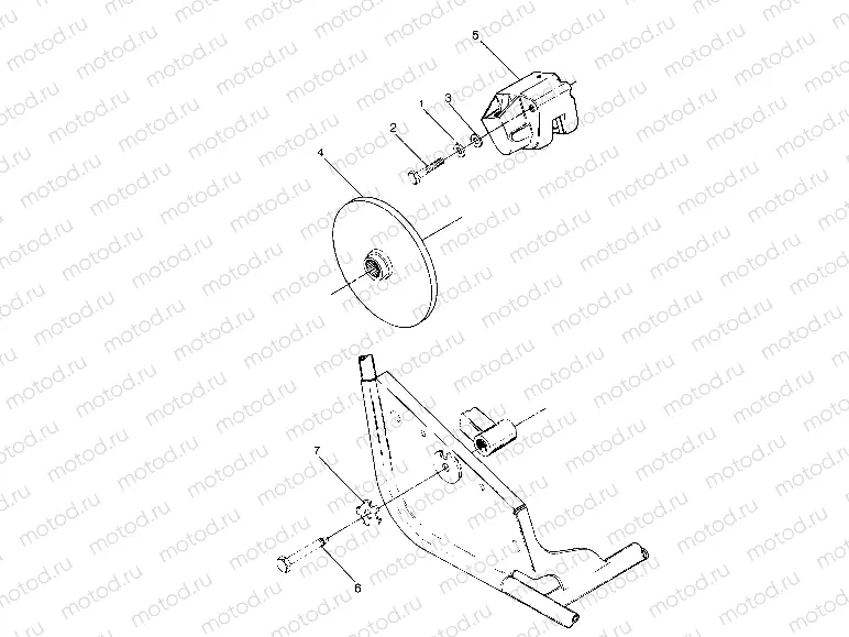 Right Hand Gearcase & Brake Mounting   1988 2X4 Update - 4/14/88 (4914771477029A) | Right Hand Gearcase & Brake Mounting   1988 2X4 Update - 4/14/88 (4914771477029A)