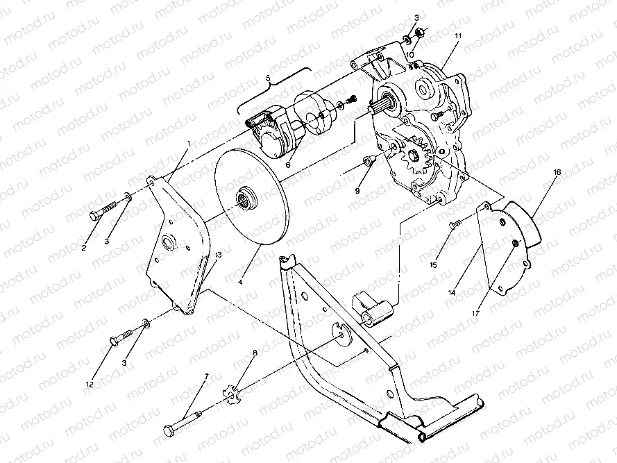 Right Hand Gearcase & Brake Mounting (4913501350029A) | Right Hand Gearcase & Brake Mounting (4913501350029A)