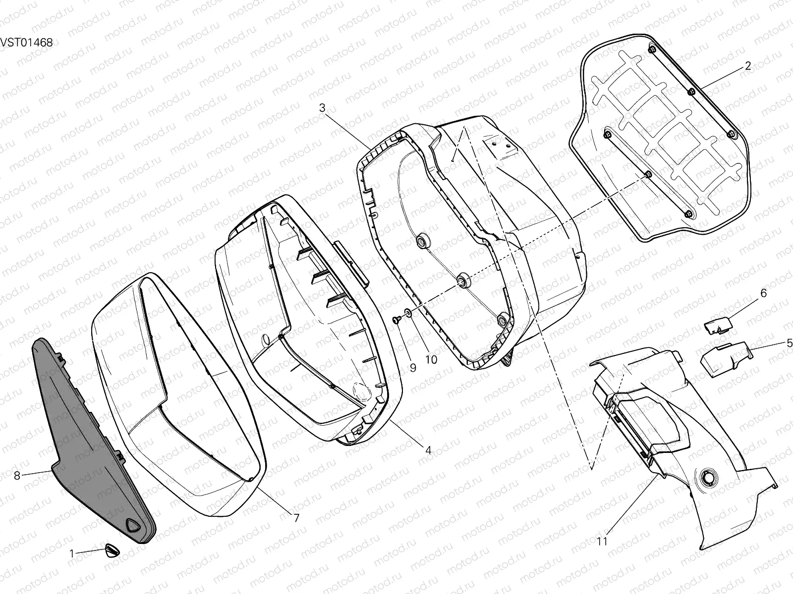 RIGHT PANNIER [MOD:MS950T]