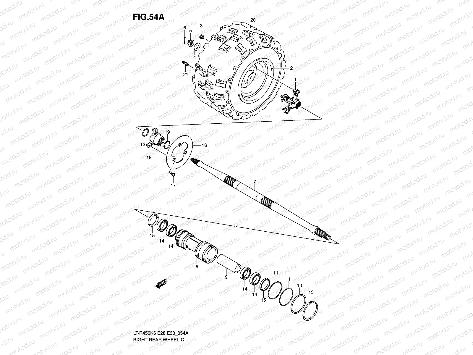 RIGHT REAR WHEEL (MODEL K8/K9/L0)
