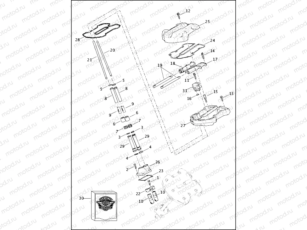 ROCKER ARM ASSEMBLY AND PUSHRODS