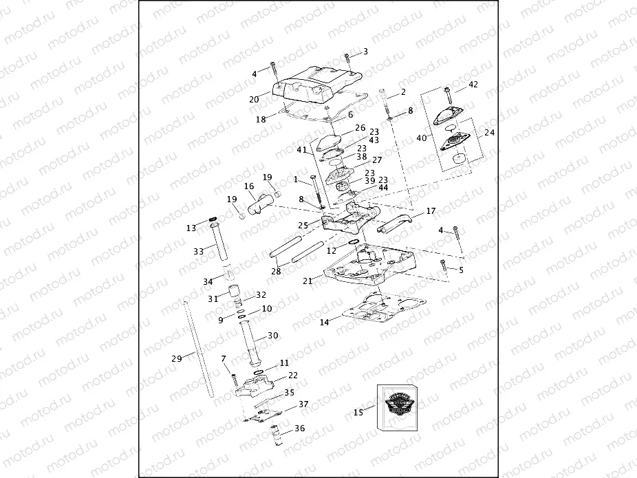 ROCKER ARM ASSEMBLY & PUSH RODS - 1550