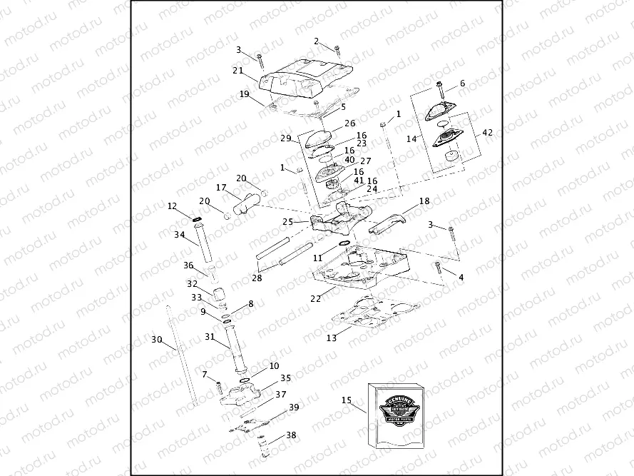 ROCKER ARM ASSEMBLY & PUSH RODS - 1550