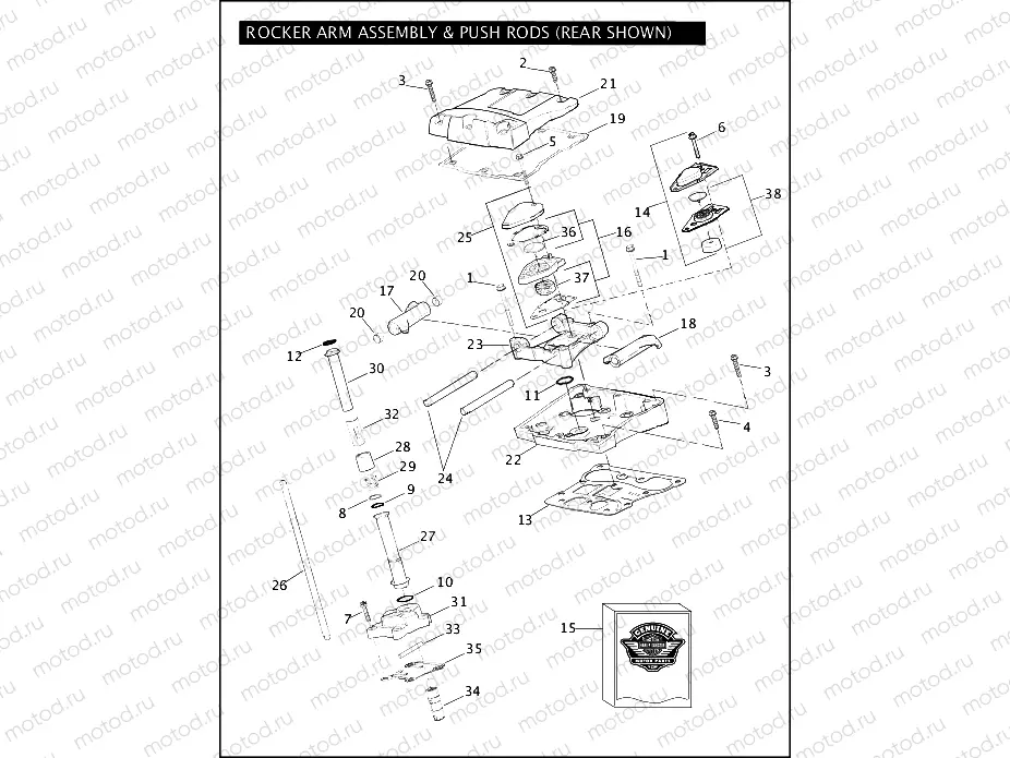 ROCKER ARM ASSEMBLY & PUSH RODS - TWIN CAM 110â¢