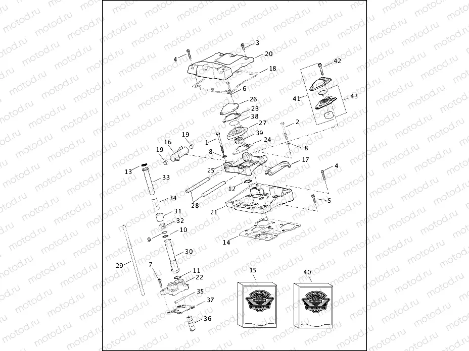ROCKER ARM ASSEMBLY & PUSH RODS - TWIN CAM 88â¢