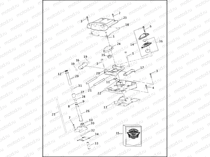 ROCKER ARM ASSEMBLY & PUSH RODS - TWIN CAM 88â¢