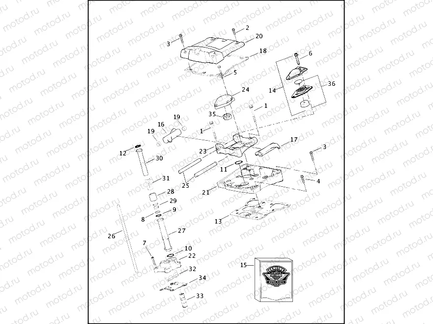 ROCKER ARM ASSEMBLY & PUSH RODS - TWIN CAM 88â¢