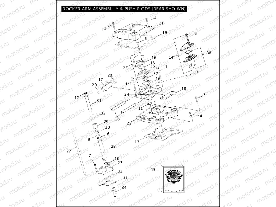 ROCKER ARM ASSEMBLY & PUSH RODS -TWIN CAM 88â¢