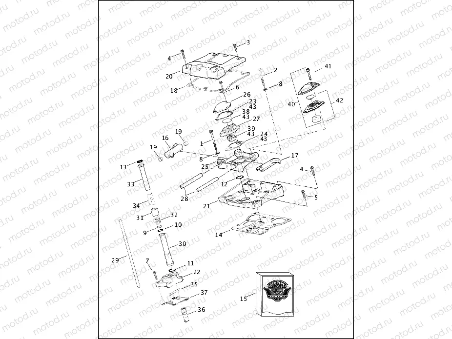 ROCKER ARM ASSEMBLY & PUSH RODS - Twin Cam 88Bâ¢