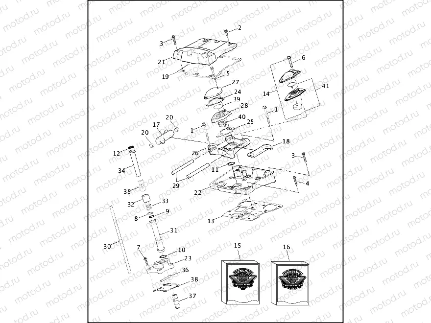 ROCKER ARM ASSEMBLY & PUSH RODS - Twin Cam 88Bâ¢