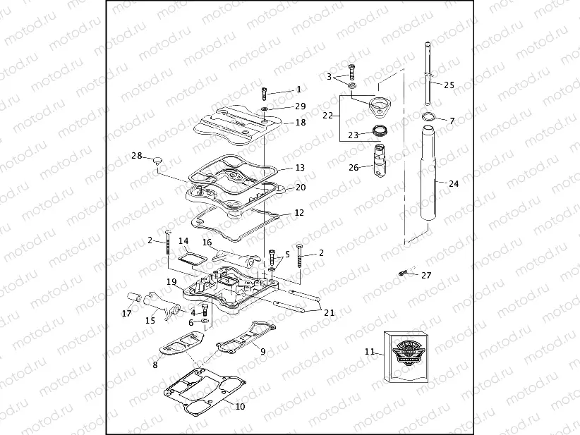 ROCKER ARMS, COVERS & PUSH RODS
