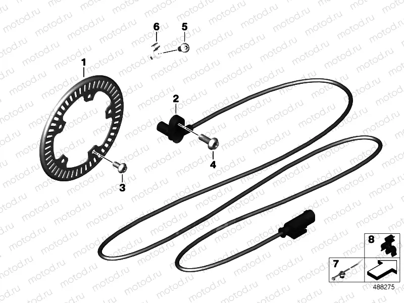 ROTATIONAL-SPEED SENSOR, REAR