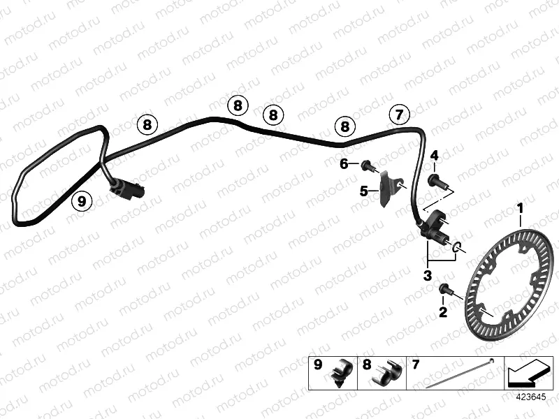 ROTATIONAL-SPEED SENSOR, REAR