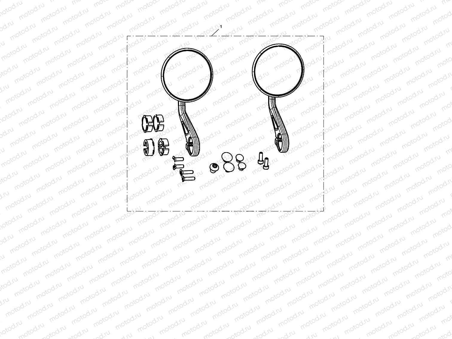 Round bar end mirrors