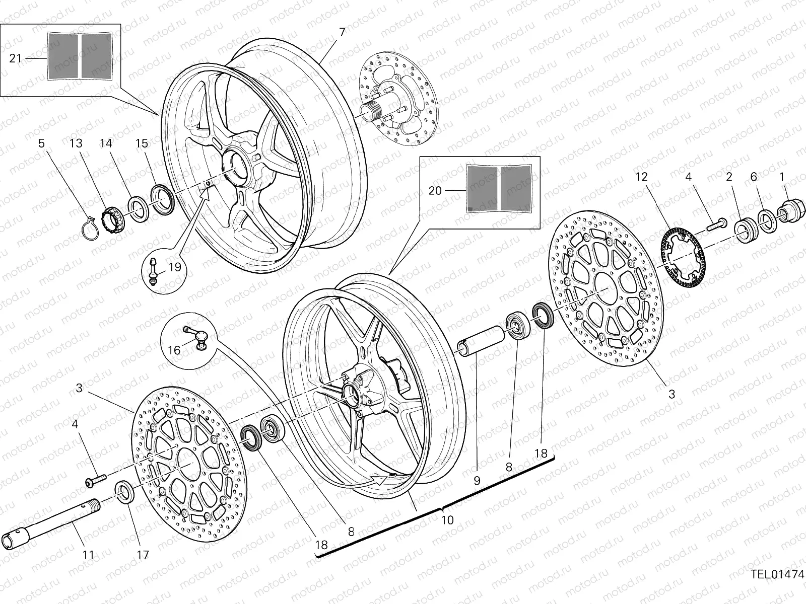 RUOTA ANTERIORE E POSTERIORE