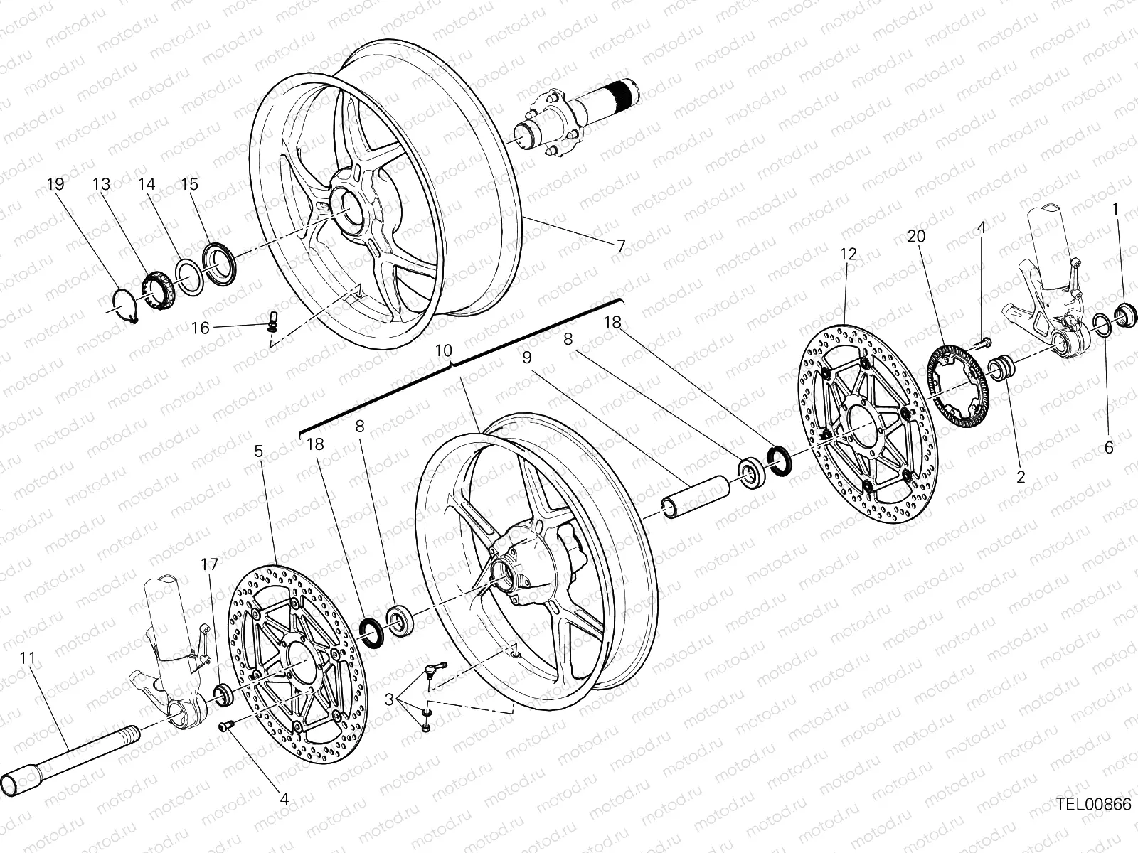 RUOTA ANTERIORE E POSTERIORE [MOD:1299]