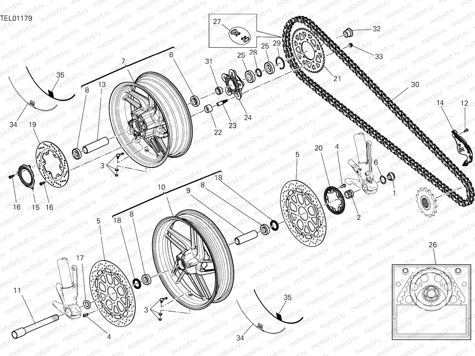 RUOTA ANTERIORE E POSTERIORE [MOD:M 797+;XCO:NGWS,R]