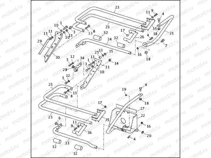 SADDLEBAG GUARDS - FLHTP