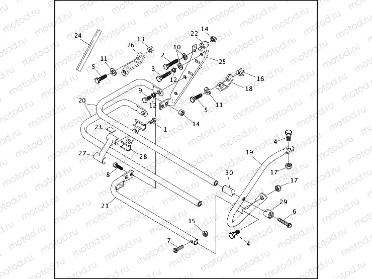 SADDLEBAG GUARDS - FLHTP