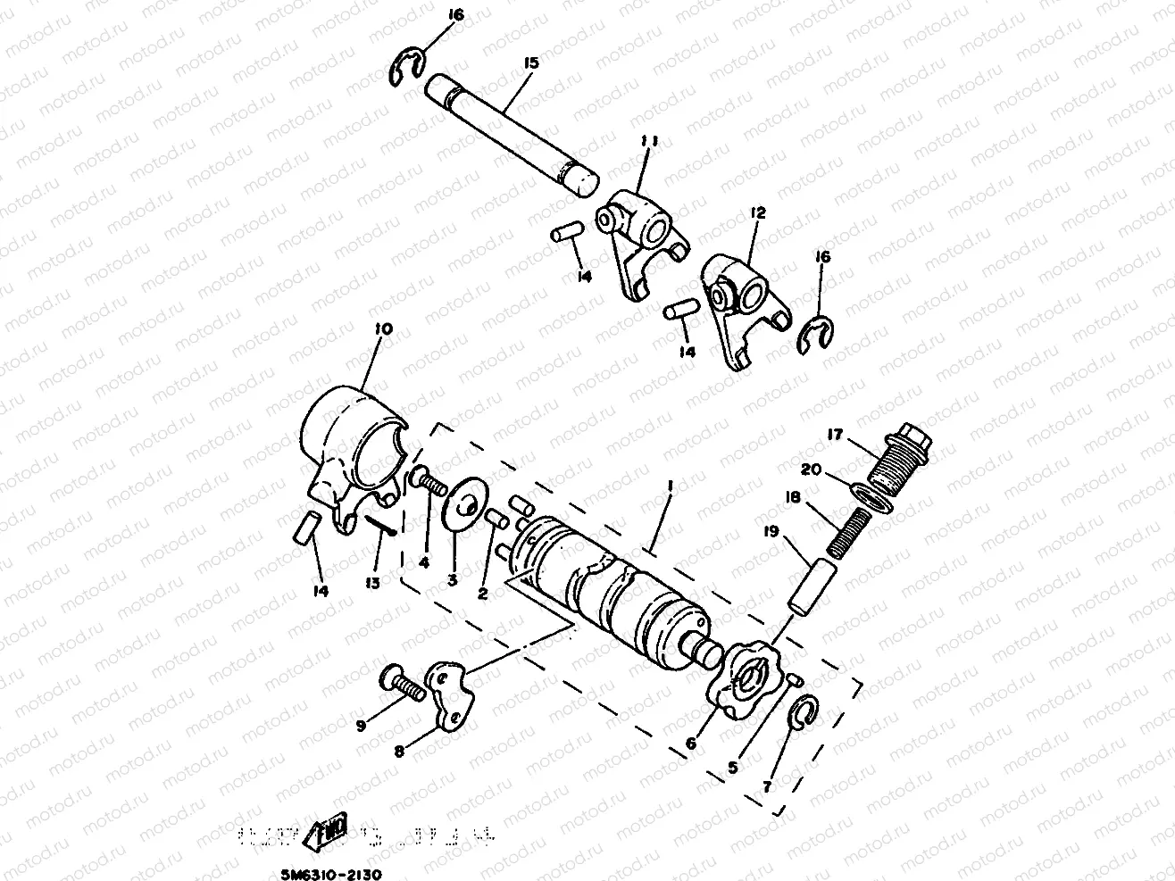 SCHALTNOCKE & SCHALTGABEL