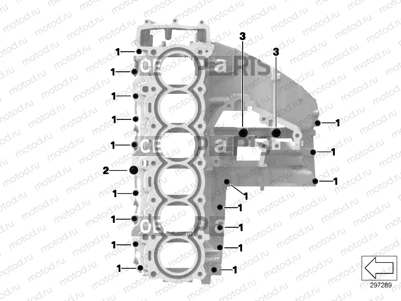 SCREW CON.F.ENGINE HOUSING UPPER SECTION