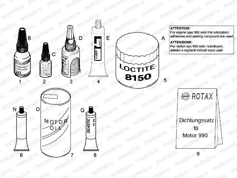 Sealing and lubricating agents