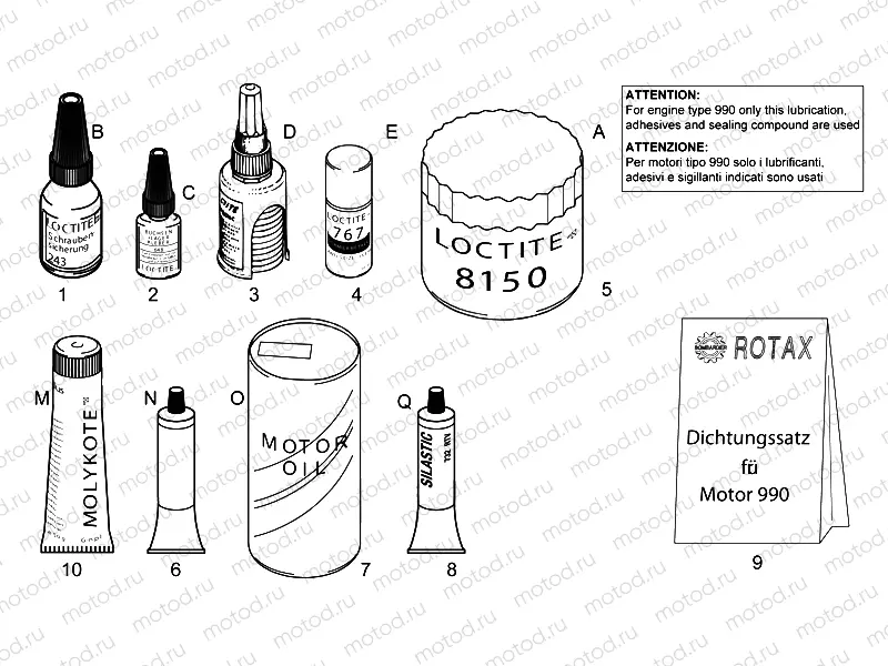 Sealing and lubricating agents