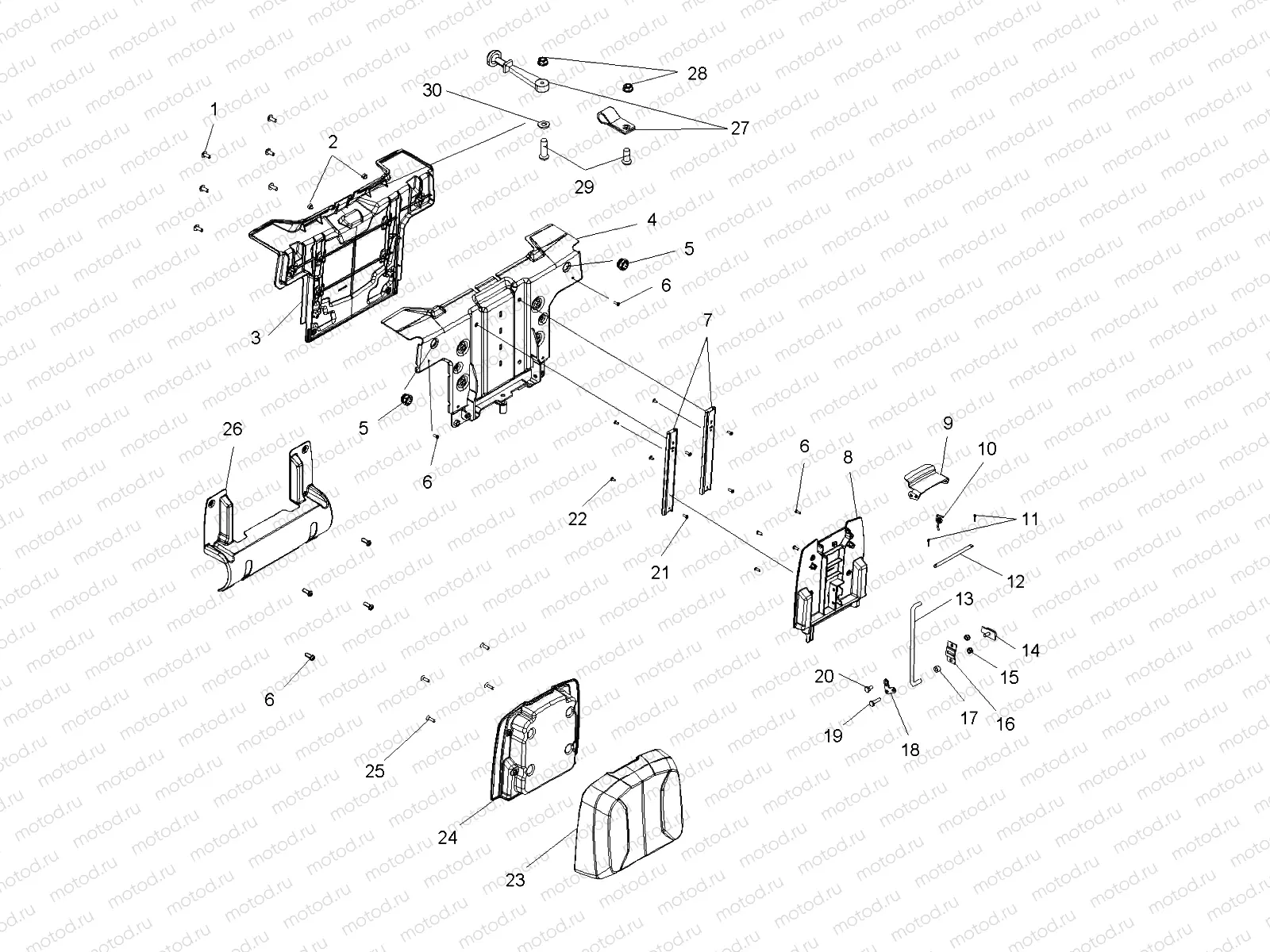 SEAT BACK | SEAT BACK, PASSENGER - A06MN50AU/AW (4999204069920406A06)