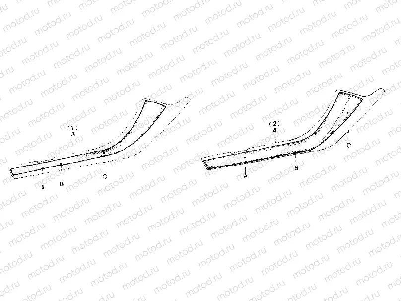 Seat cowl stripe (CB250NB,NDB,CB400NB)