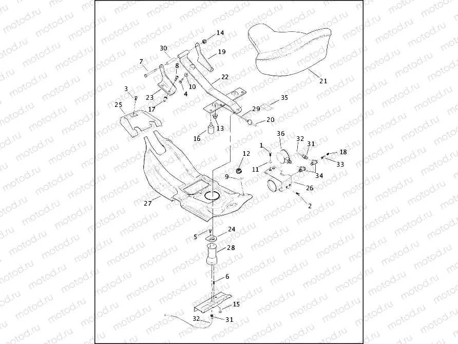 SEAT & REAR FRAME RAILS