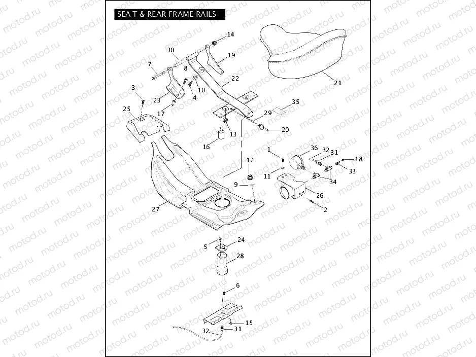 SEAT & REAR FRAME RAILS