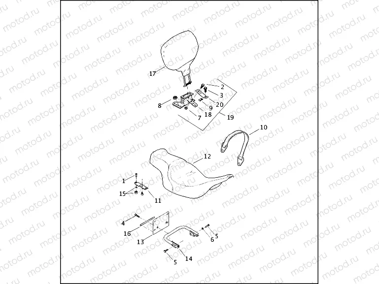 SEAT & RIDER BACKREST