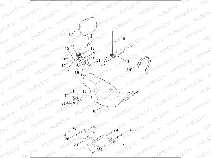 SEAT & RIDER BACKREST