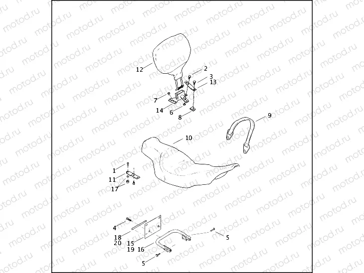 SEAT & RIDER BACKREST