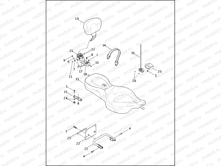 SEAT & RIDER BACKREST