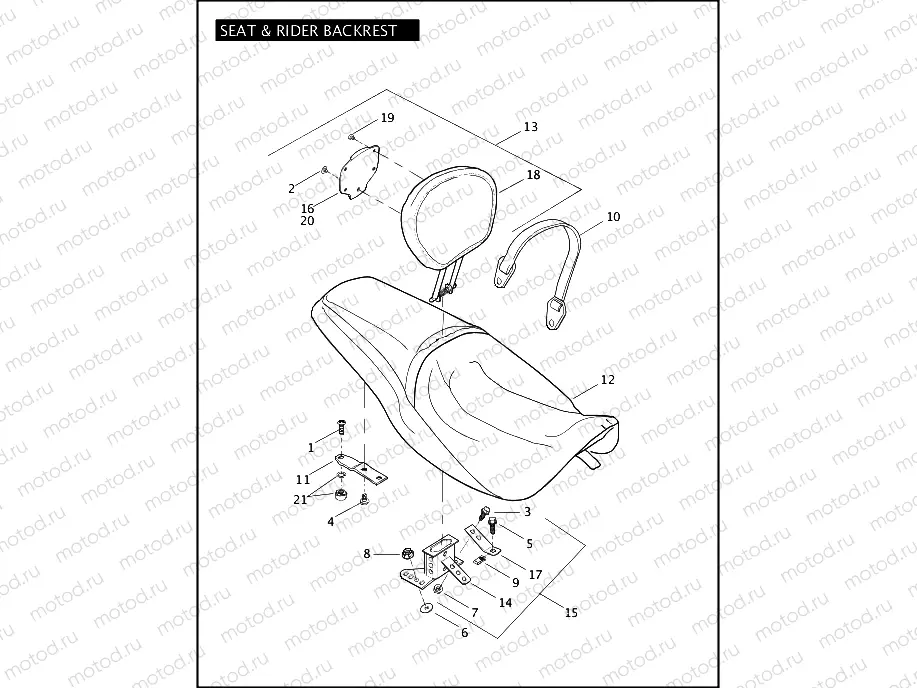 SEAT & RIDER BACKREST
