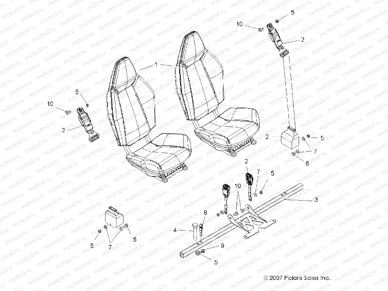 SEAT | SEAT, MOUNTING and BELTS - R08VH76AD/AG (49RGRSEATMTG08VISTA)