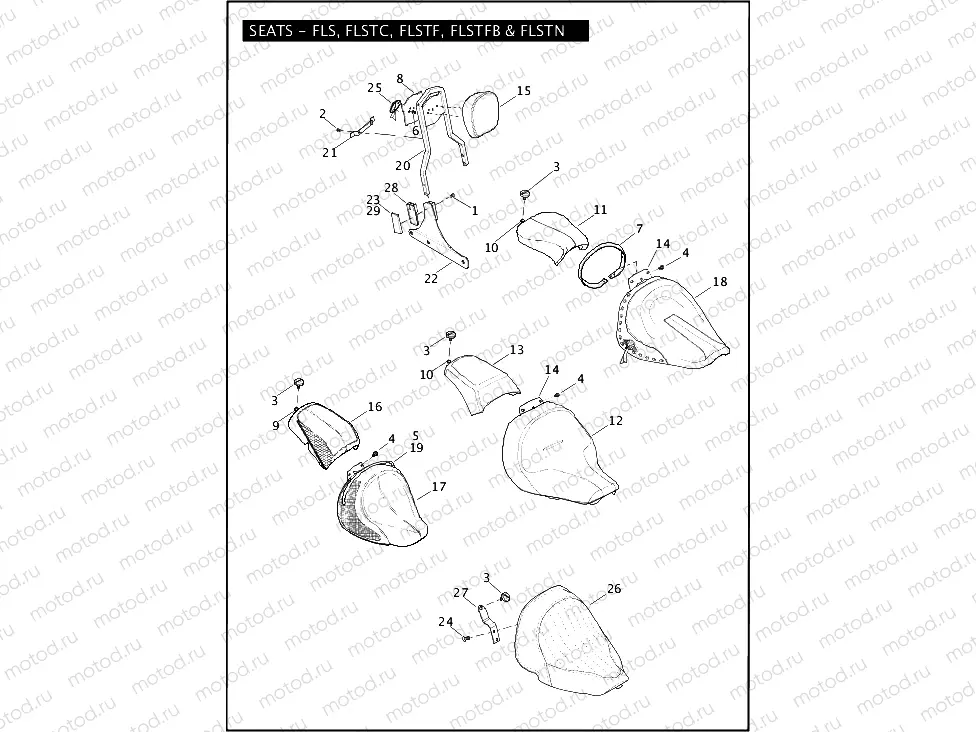 SEATS - FLS, FLSTC, FLSTF, FLSTFB & FLSTN